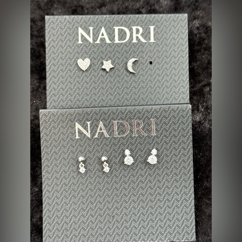 New Nadri stud earrings - 2 sets and 3 single